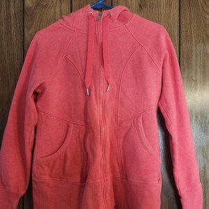 MTA Sport Athletic Hoodie Zip Up Jacket Pink Medium Sweatshirt *Read